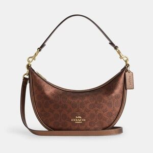 Coach Aria Shoulder Bag In Signature Canvas CCL27 Brown/Copper NWT